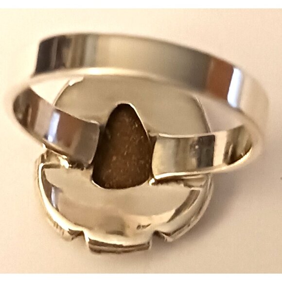 Australian Opal Sterling Ring s8.5 Unisex (1568) - Picture 3 of 4